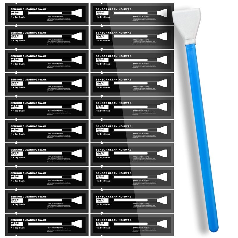 AAWipes Sensor Cleaning Swabs for APS-C Sensors of DDR DSLR or SLR Camera (20 Pack of 16 mm Sensor Cleaning Swabs) (HCS-16) - Image 1